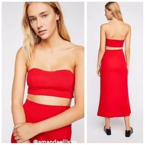 Free People Luca Sweetheart Bandeau Cropped Top